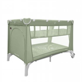 Манеж-кровать Carrello Piccolo+ CRL-11501/2, двухуровневая, с двумя колесиками, зеленый