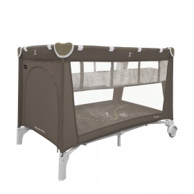 Манеж-кровать Carrello Piccolo+ CRL-11501/2, двухуровневая, с двумя колесиками, коричневый