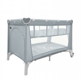 Манеж-ліжко Carrello Piccolo+ CRL-11501/2, дворівнева, з двома коліщатками, сірий