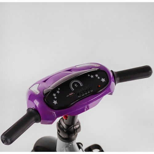 Велосипед триколісний Best Trike 6088 F - 708-09 фара з USB, поворотне сидіння, складаний кермо, пульт, фіолетовий