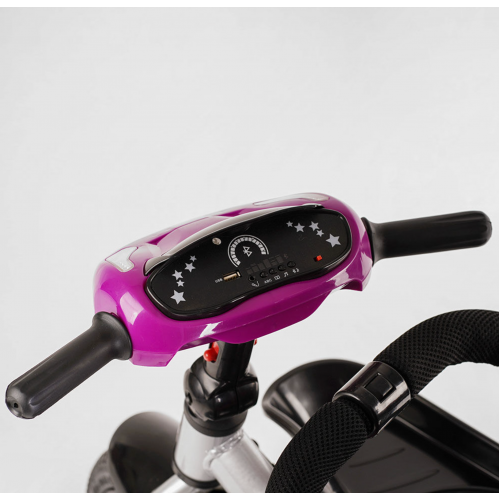 Велосипед триколісний Best Trike 6088 F - 844-02 фара з USB, поворотне сидіння, складаний кермо, пульт, малиновий