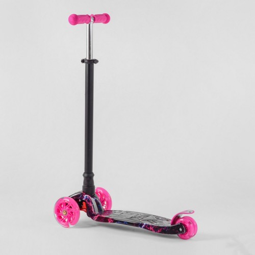 Триколісний самокат Best Scooter Maxi Print 2019 NEW рожевий 
