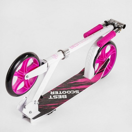 Двоколісний самокат Best Scooter складаний механізм R-17025 біло-рожевий