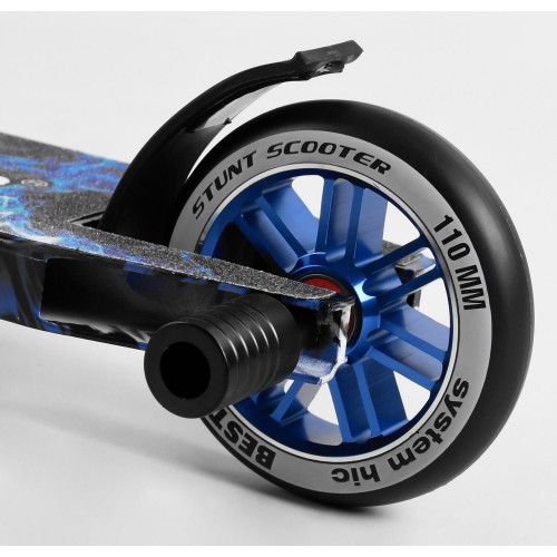 Самокат трюковий Best Scooter, HIC-система, Пегі, алюмінієвий диск і дека, колеса PU, 74609, Чорно-синій