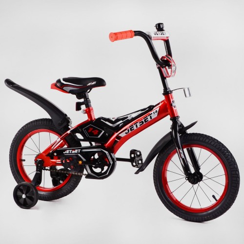 Велосипед двоколісний дитячий CORSO Jet Set JS-N1402, 14 дюймів, дзвіночок, червоний