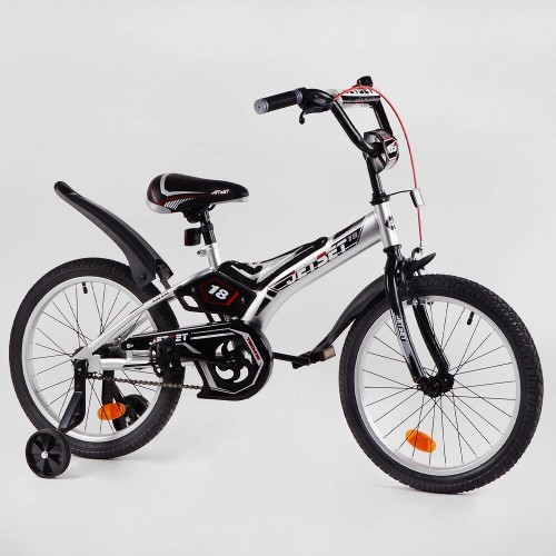 Велосипед двоколісний дитячий CORSO Jet Set JS-N1604, 16 дюймів, дзвіночок, сірий 