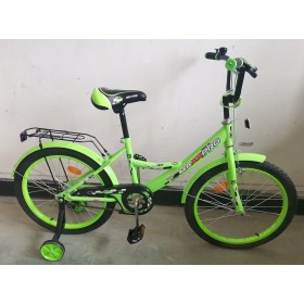 Велосипед двоколісний Corso MAXXPRO-N-16-3, 16 дюймів, з багажником, дзвіночком, ручним гальмом, зелений