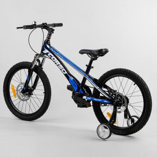 Велосипед спортивный детский CORSO Speedline MG-64713, 20 дюймов, магниевая рама 11 дюймов, Синий