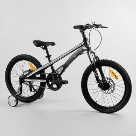 Велосипед спортивный детский CORSO Speedline MG-98402, 20 дюймов, магниевая рама 11 дюймов, Черный