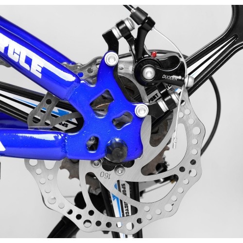 Велосипед двоколісний CORSO AERO 11755, сталева рама 11.5", перемикач Saiguan, колеса 20 дюймів, збірка 75%, синій