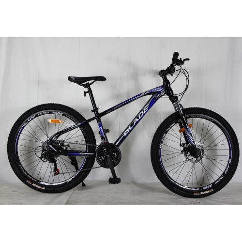 Спортивний велосипед CORSO BLADE, алюмінієва рама 13", перемикач Shimano, BL-26456, колеса 26 дюймів, збірка 75%, синій