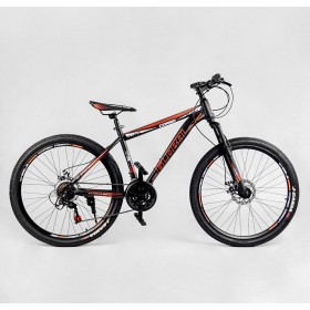 Спортивний велосипед CORSO Global, сталева рама 15", перемикач Saiguan, TK-26313, колеса 26 дюймів, збірка 75%, червоний