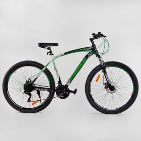 Спортивний велосипед CORSO HIGH RACE PRO, сталева рама 21", перемикач Shimano, 21 швидкість, 23161, колеса 29 дюймів, зелений