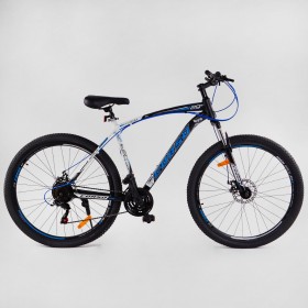 Спортивний велосипед CORSO HIGH RACE PRO, сталева рама 21", перемикач Shimano, 21 швидкість, 94616, колеса 29 дюймів, синій