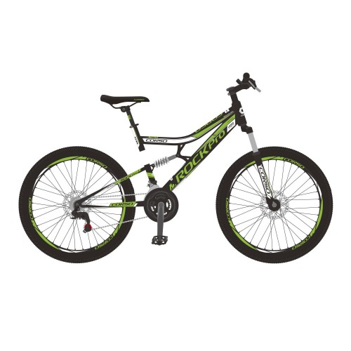 Спортивний велосипед CORSO RockPro, сталева рама 19", перемикач SunRun, RC-26092, колеса 26 дюймів, збірка 75%, зелений