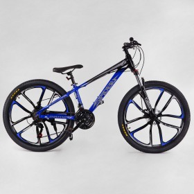 Спортивний велосипед CORSO Spider, алюмінієва рама 13", перемикач Shimano, SP-26555, колеса 26 дюймів, збірка 75%, синій