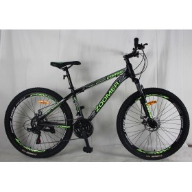 Спортивний велосипед CORSO Zoomer, алюмінієва рама 15", перемикач Shimano, ZM-26736, колеса 26 дюймів, збірка 75%, зелений