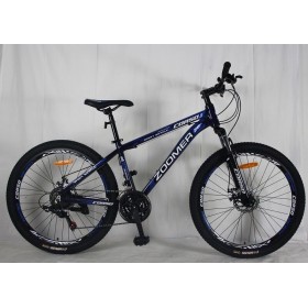 Спортивний велосипед CORSO Zoomer, алюмінієва рама 15", перемикач Shimano, ZM-26749, колеса 26 дюймів, збірка 75%, синій