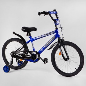 Велосипед двоколісний Corso STRIKER EX-20355, 20 дюймів, з дзвіночком, ручним гальмом, синій