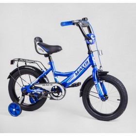 Велосипед двоколісний дитячий Corso Maxis 12 дюймів, для хлопчиків, складання 75% M12987, з дзвінком, синій