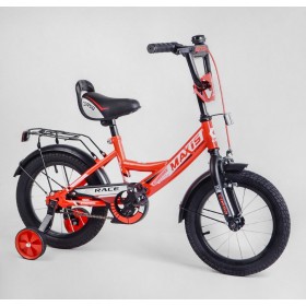 Велосипед двоколісний дитячий Corso Maxis 14 дюймів, для хлопчиків, складання 75% M14851, з дзвінком, червоний