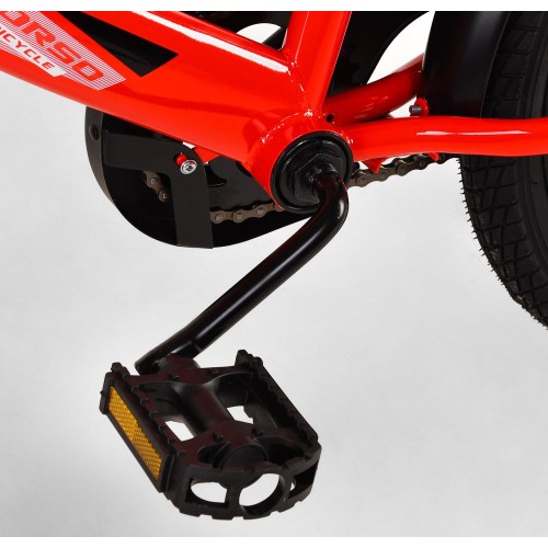Велосипед двоколісний дитячий Corso Maxis 20 дюймів, для хлопчиків, складання 75% M20210, з дзвінком, червоний