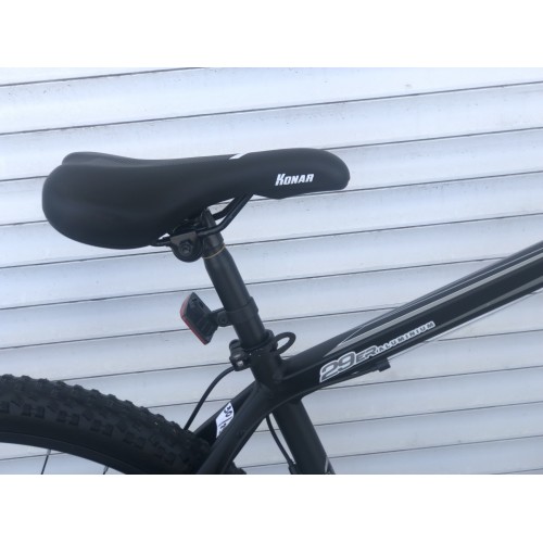 Спортивний велосипед KONAR, алюмінієва рама 18", перемикач Shimano, колеса 29 дюймів, 030, чорний