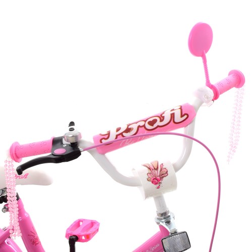 Велосипед двоколісний Profi Ballerina 14" SKD45 з наклейками, дзвіночком, Y1481, рожевий