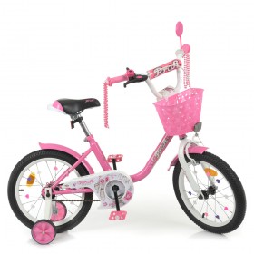Велосипед двоколісний Profi Ballerina 16" SKD75 з ліхтариком, дзеркалом, Y1681, рожевий