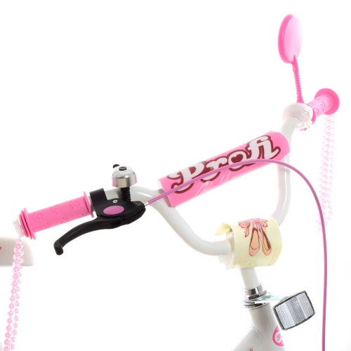 Велосипед двоколісний Profi Ballerina 16" SKD45 з ліхтариком, дзвіночком, Y1685, білий
