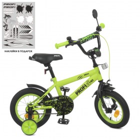 Велосипед двоколісний Profi Dino, SKD75 12 дюймів, з дзвіночком, ліхтариком, Y1271, зелений