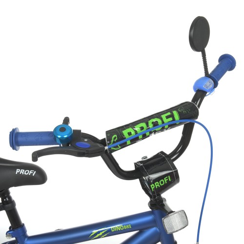 Велосипед двоколісний Profi Dino, SKD75 14 дюймів, з дзвіночком, ліхтариком, Y1472, синій