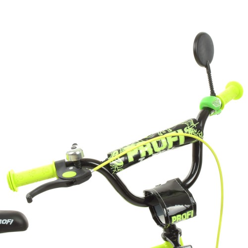 Велосипед двоколісний Profi Dino, SKD75 16 дюймів, Y1671, з дзвіночком, ліхтариком, зелений