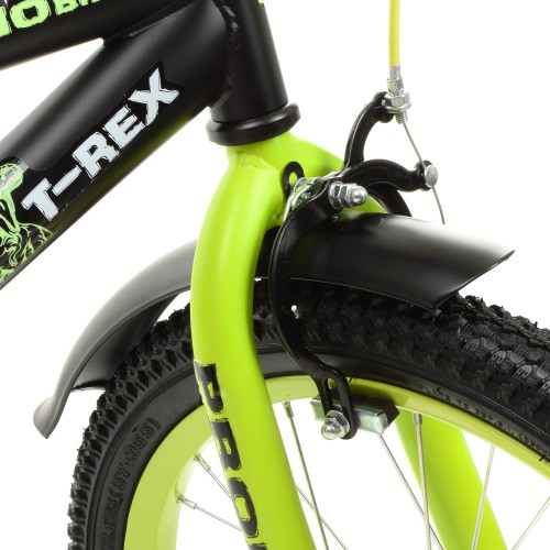 Велосипед двоколісний Profi Dino, SKD45 18 дюймів, з дзвіночком, ліхтариком, Y1871, чорно-зелений