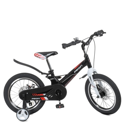 Велосипед детский двухколесный Profi Hunter, 16 дюймов, магниевая рама, алюминиевый обод, сборка 85%, со звоночком, черный