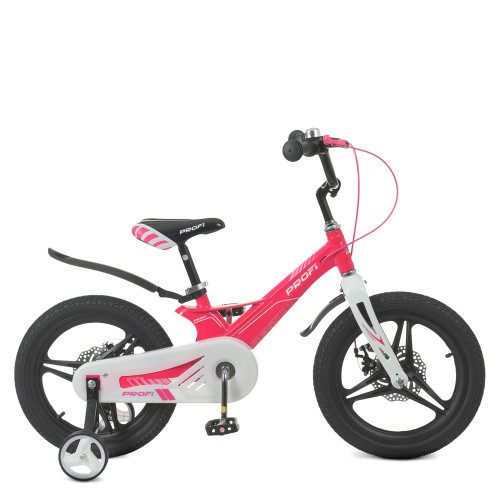 Велосипед детский двухколесный Profi Hunter, 16 дюймов, магниевая рама, сборка 85%, со звоночком, малиновый