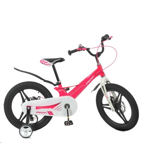 Велосипед детский двухколесный Profi Hunter, 18 дюймов, магниевая рама, сборка 85%, со звоночком, малиновый