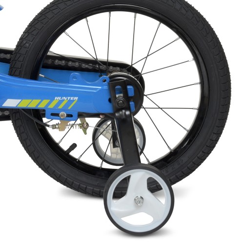 Велосипед дитячий двоколісний LANQ Hunter, 14 дюймів, магнієва рама, з кошиком, блакитний