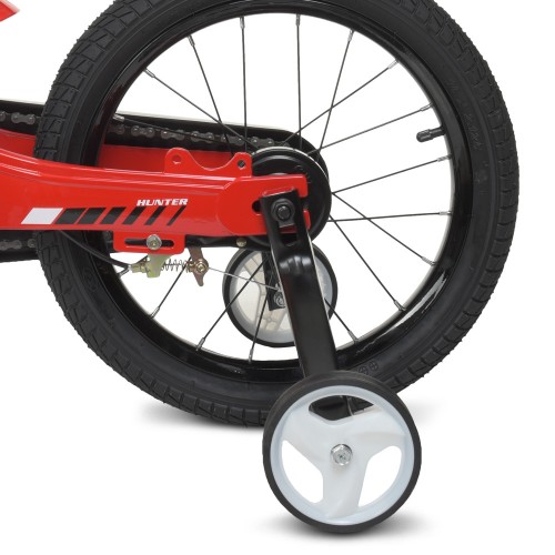 Велосипед дитячий двоколісний LANQ Hunter, 14 дюймів, магнієва рама, з кошиком, червоний