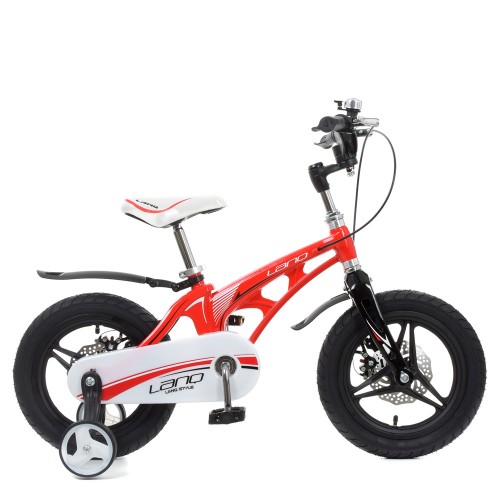 Велосипед двоколісний LANQ Infinity WLN1446G-3 колеса 14", магнієва рама, дискові гальма, червоний