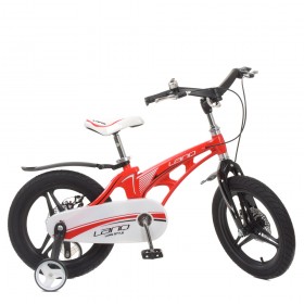 Велосипед двоколісний LANQ Infinity WLN1646G-3 колеса 16 ", магнієва рама, дискові гальма, червоний