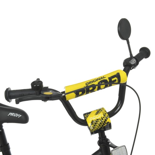 Велосипед двоколісний Profi Original boy 12" SKD75, з ліхтариком, дзеркалом, Y2043, жовтий