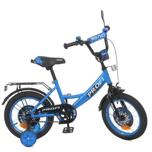 Велосипед двухколесный Profi Original boy 12" SKD75, с фонариком, зеркалом, Y2044, синій