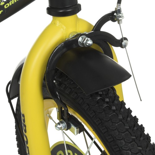 Велосипед двоколісний Profi Original boy 14" SKD75, Y1443, з ліхтариком, дзеркалом, черно-жовтий