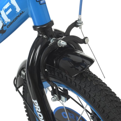 Велосипед двоколісний Profi Original boy 14", Y1444, з ліхтариком, дзеркалом, синій