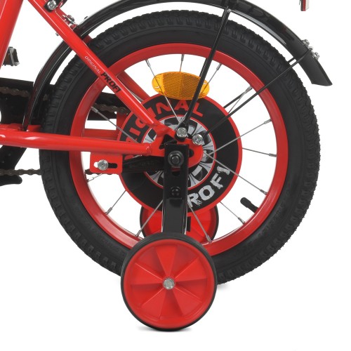 Велосипед двоколісний Profi Original boy 14", Y1446, з ліхтариком, дзеркалом, червоний