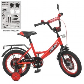 Велосипед двоколісний Profi Original boy 14" SKD75, Y1446, з ліхтариком, дзеркалом, червоний