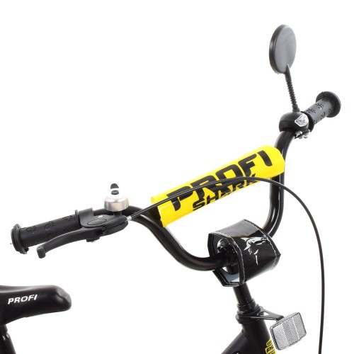 Велосипед двоколісний Profi Original boy 16" з наклейками, дзеркалом, Y1643, чорно-жовтий