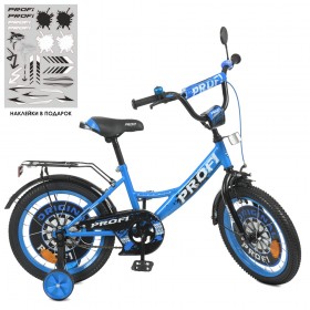 Велосипед двоколісний Profi Original boy 16" з наклейками, дзеркалом, Y1644, синій