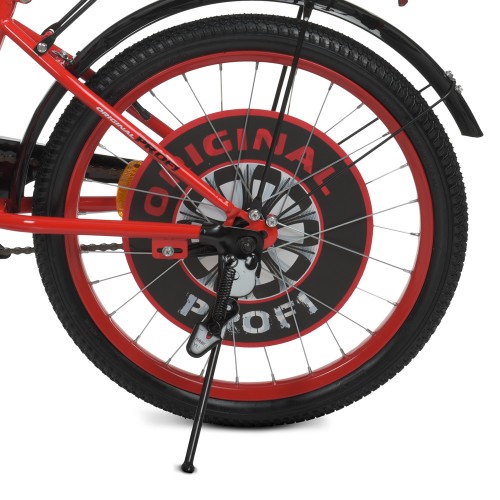 Велосипед двоколісний Profi Original boy 20" Y2046, з ліхтариком, підніжкою, SKD75, червоний